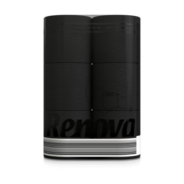 Renova Black Toilet Paper – 3-Ply – Pack of 6