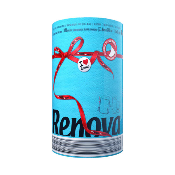 Renova Blue Paper Towel Jumbo Roll 2-Ply 120 Sheets