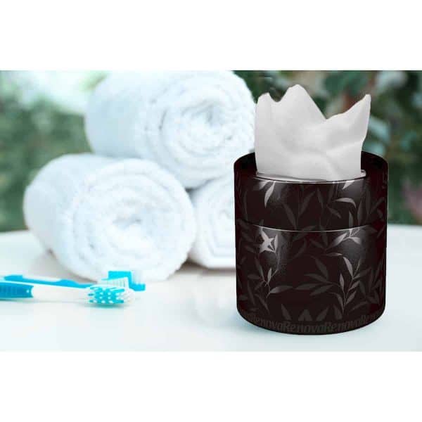 White Facial Tissue-Colored Round Box 3 Ply-40 Tissues