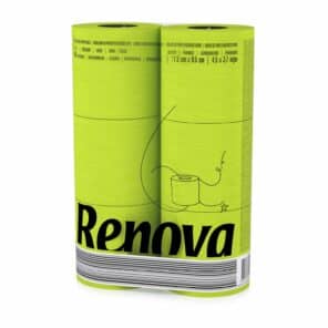Lime Green Toilet Paper Pack | Renova | 3-Ply Rolls
