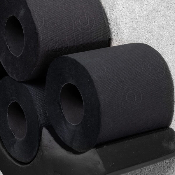 Paquete de papel higiénico negro | Renova | Rollos de 3 capas