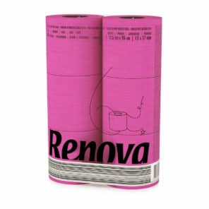 Pink Toilet Paper Pack | Renova | 3-Ply Rolls