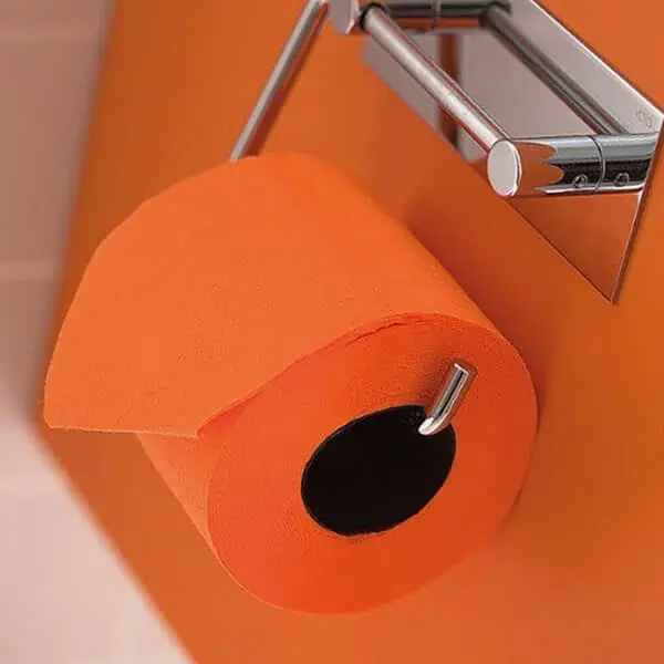 Orange Toilet Paper Roll