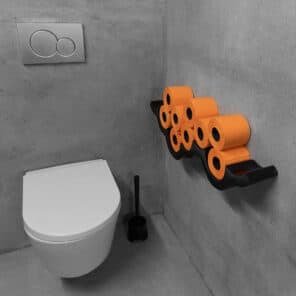 orange pack 6 rolls tissue bog roll toilet paper bath colored scented loo strong 3-ply soft texture