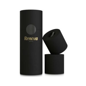 Black Toilet Paper Gift Box - 3 Rolls, 3-Ply, 140 Sheets Each - Modern Black Color Tissue for Stylish Bathrooms, Unique Bathroom Decor Idea, Soft and Durable