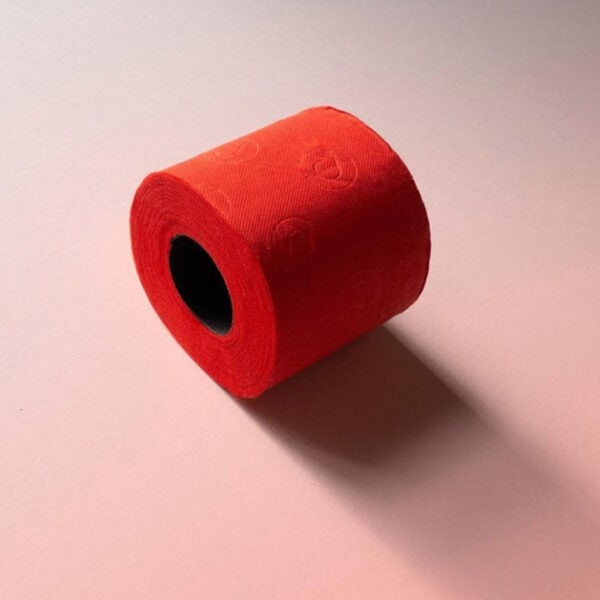 rojo paquete pañuelo pantano rollos rollos inodoro papel baño coloreado divertido perfumado loo