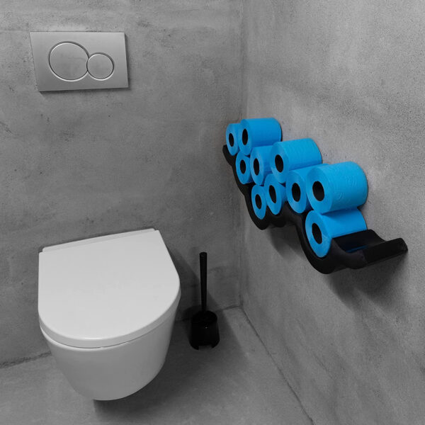 Blue Paper toilet