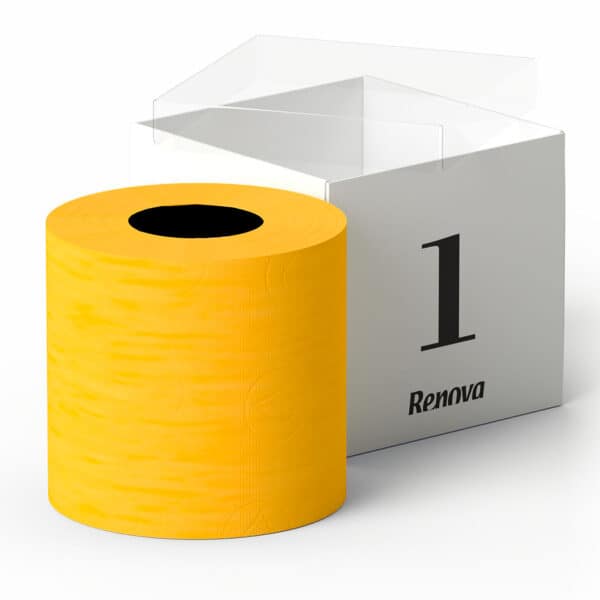 Yellow Toilet Paper Gift Box | Renova | 3-Ply Roll