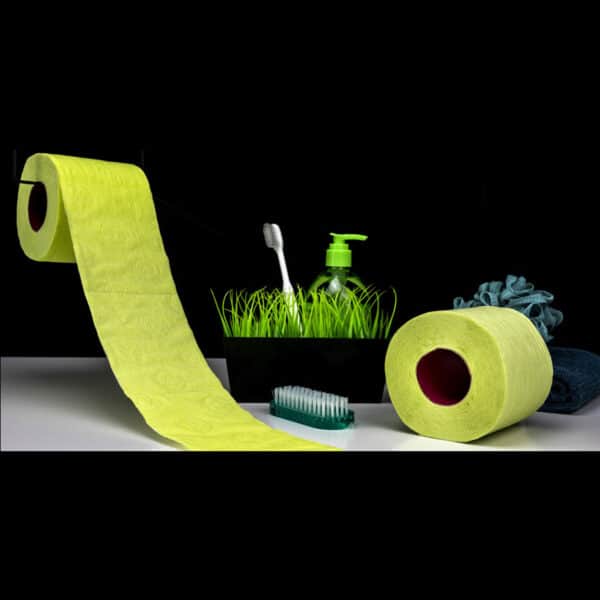 lime green toilet paper loo