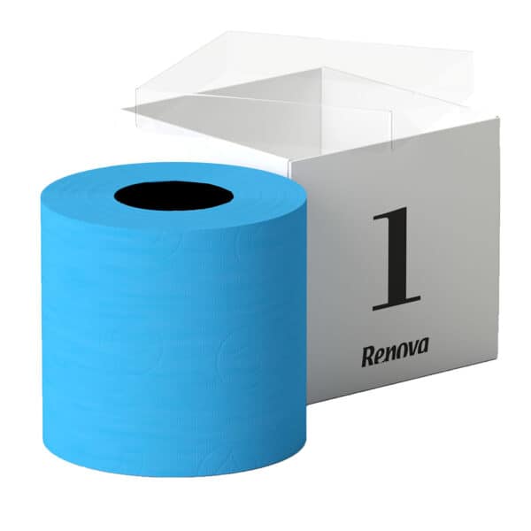 Blue Toilet Paper Gift Box | Renova | 3-Ply Roll