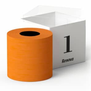 Orange Toilet Paper Gift Box | Renova | 3-Ply Roll