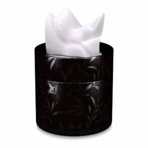 White Facial Tissue Black Round Box 3 Ply 40 Tissues