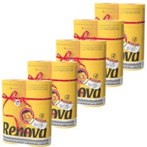 Renova 30 Yellow Toilet Paper Jumbo Rolls - 5 Packs of 6 loo - 180 Sheets Each - 3 Ply - EMAS & Ecolabel Certified - Dermatologically & Gynecologically Tested - Elevate Your Restroom with Sustainable Luxury - Soft, Strong & Sustainable