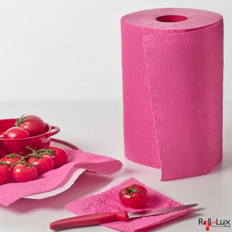 Renova Colored Paper Towel Roll - 2 Ply, 120 Sheets, Compact Design