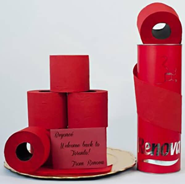 beyonce red toilet paper