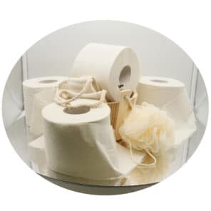 tissue roll toilet paper bath white fibers 9 rolls pack no dyes no chlorine environment save planet