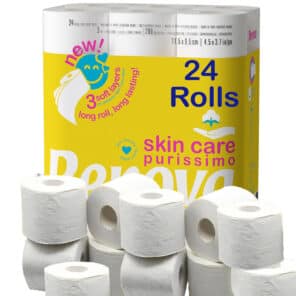 Toilet Paper SkinCare Purissimo 3-Ply White 24 Rolls