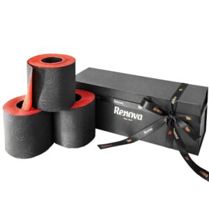 Renova Gift Box Toilet Paper Black and Red 3 Rolls 4 Ply Luxury Edition