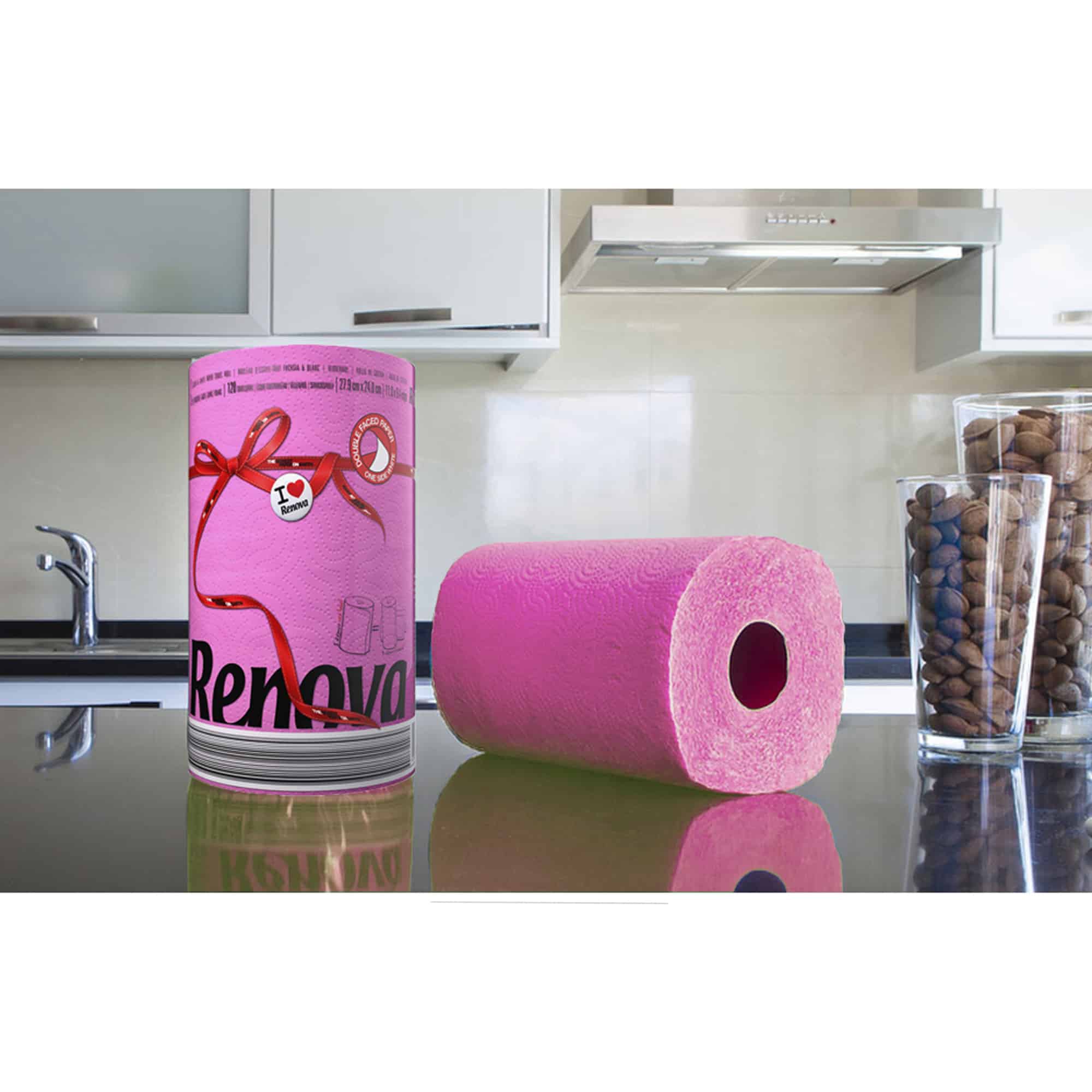 Paper Towel Holder Large - Pink - hömi