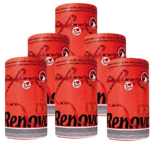 Red Paper Towel 6-Pack | Renova | 2-Ply Jumbo Rolls