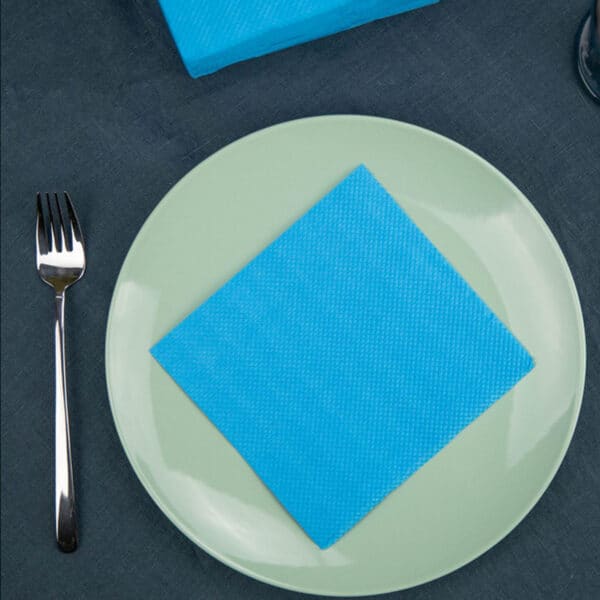 Mesa servilleta desechable cena paquete set paquete cuadrado plegado desplegado hoja capa pliegue ab