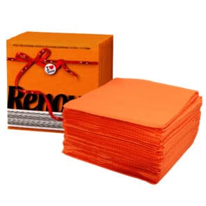 Orange Paper Napkins Folded 2 sets of 70 Napkins