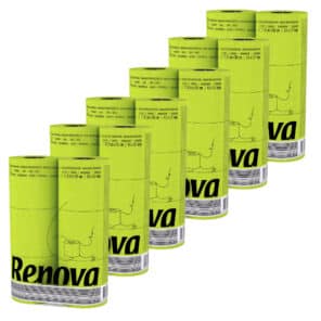 Lime Green Toilet Paper 6-Pack | Renova | 3-Ply Rolls