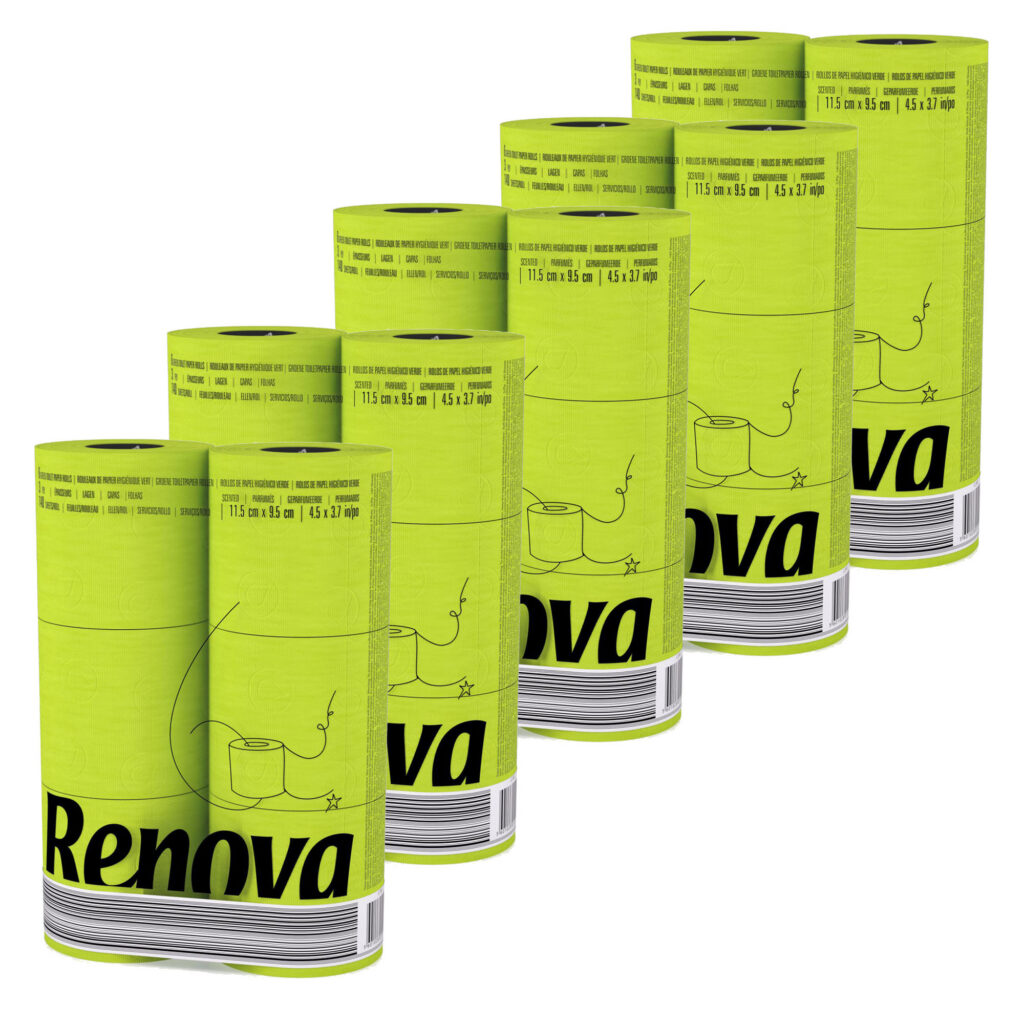 Lime Green Toilet Paper 3-Ply, 6 Rolls, 140 Sheets, 5 Pack