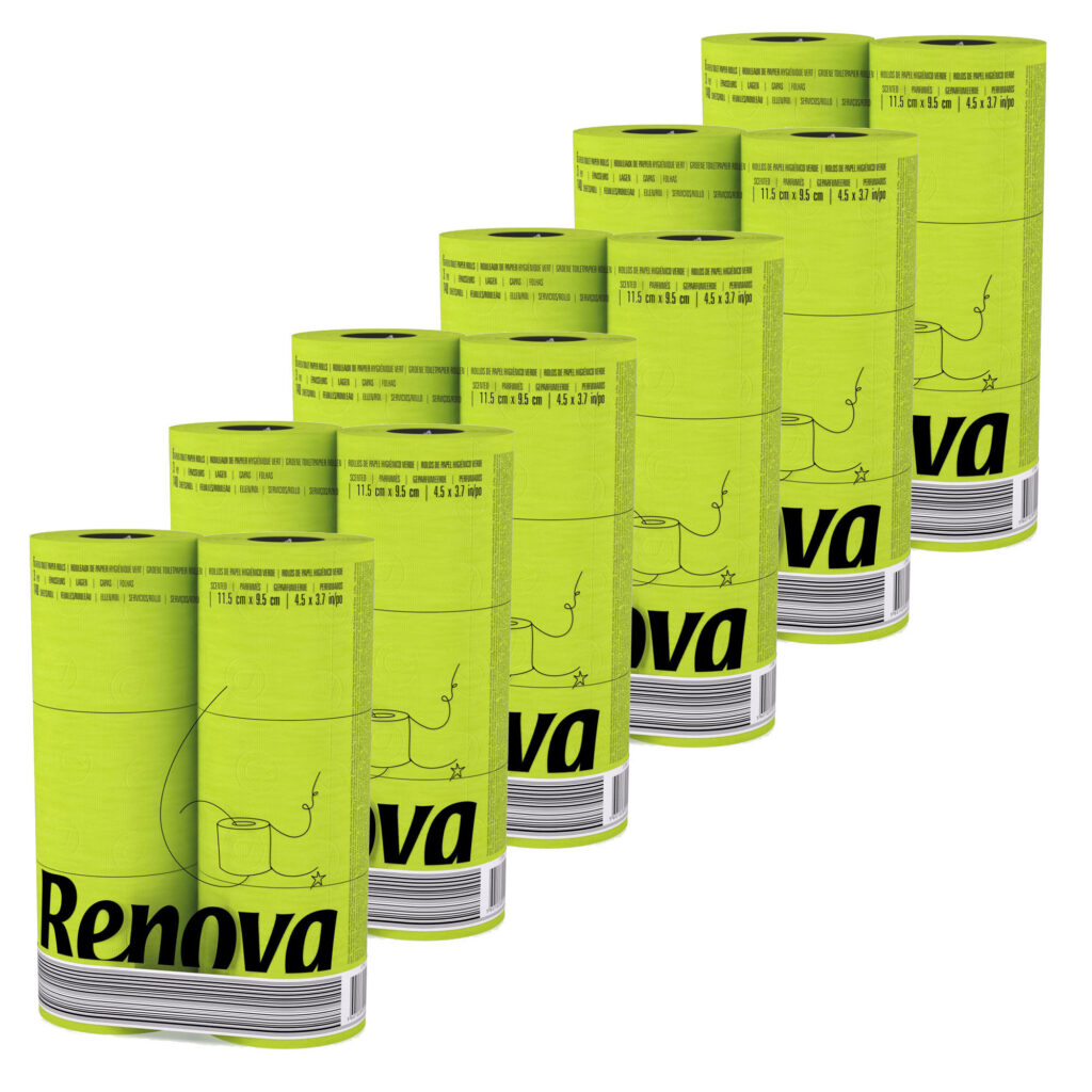Lime Green Toilet Paper 3-Ply, 6 Rolls, 140 Sheets, 6 Pack