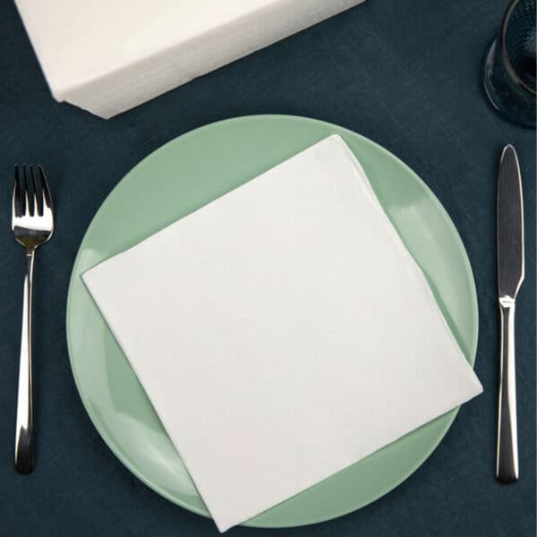 Paquete de servilletas de almuerzo blanco | Renova | 40 servilletas | 2 capas