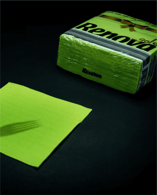 Green premium paper napkins Gold