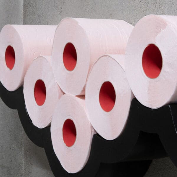 Papel higiénico rosa claro jumbo 5 paquete | Renova | Rollos de 3 capas