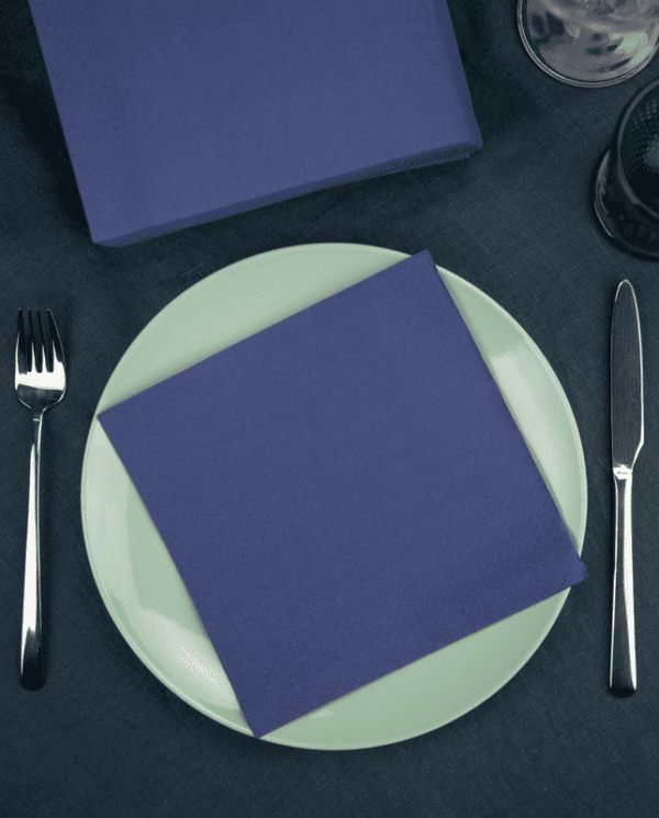 Paquete de servilletas de almuerzo azul oscuro | Renova | 40 servilletas | 2 capas