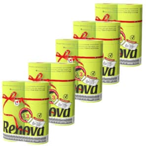 Lime Green Toilet Paper Jumbo 5-Pack | Renova | 3-Ply Rolls