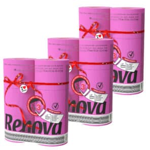 Pink Toilet Paper Jumbo 3-Pack | Renova | 3-Ply Rolls