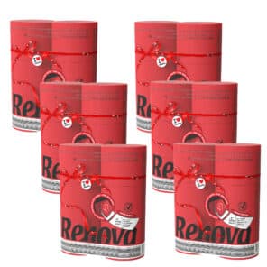 Red Toilet Paper Jumbo 6-Pack | Renova | 3-Ply Rolls