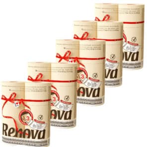 Vanilla Toilet Paper Jumbo 5-Pack | Renova | 3-Ply Rolls
