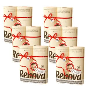 Vanilla Toilet Paper Jumbo 6-Pack | Renova | 3-Ply Rolls
