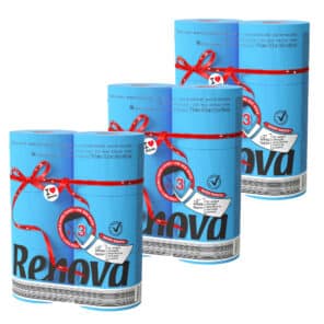 Blue Toilet Paper Jumbo 3-Pack | Renova | 3-Ply Rolls