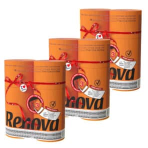 Orange Toilet Paper Jumbo 3-Pack | Renova | 3-Ply Rolls