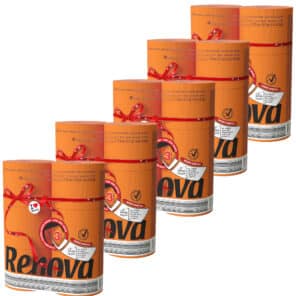 Orange Toilet Paper Jumbo 5-Pack | Renova | 3-Ply Rolls