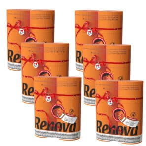 Orange Toilet Paper Jumbo 6-Pack | Renova | 3-Ply Rolls