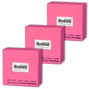 Pink Cocktail Napkins 3-Pack | Renova | 30 Napkins | 2-Ply