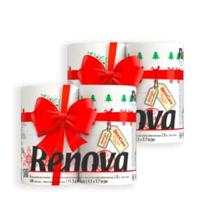 Christmas Toilet Paper 2-Pack | Renova | 3-Ply Rolls