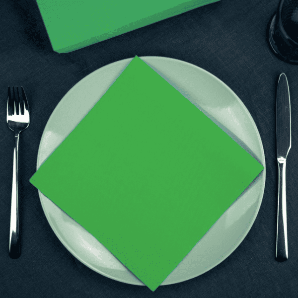 Servillillas de almuerzo verde de 8 paquetes de 8 | Renova | 40 servilletas | 2 capas