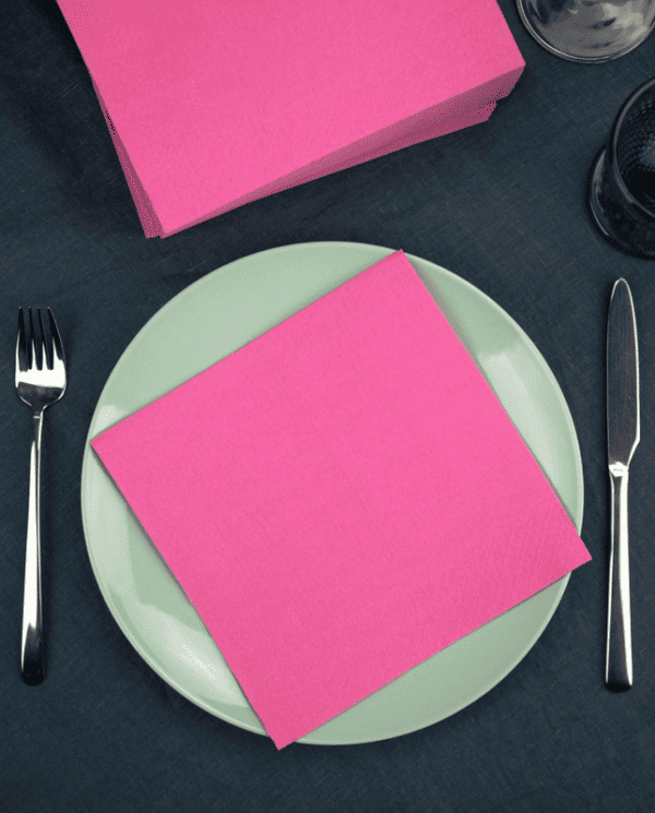 4 Paquete de servilletas de almuerzo rosa | Renova | 40 servilletas | 2 capas