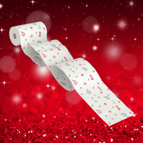 Santa Navidad Jumbo enorme más ancho más alto más grande tejido rollo papel toalla coloreado suave t
