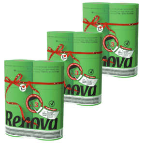 Green Toilet Paper Jumbo 3-Pack | Renova | 3-Ply Rolls