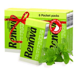 Green Pocket Tissue 6-Pack | Renova | 3-Ply