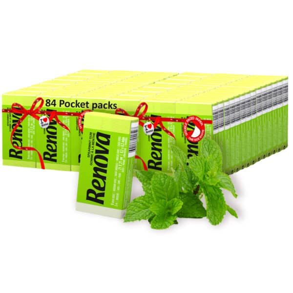 Green Pocket Tissue 84-Pack | Renova | 3-Ply